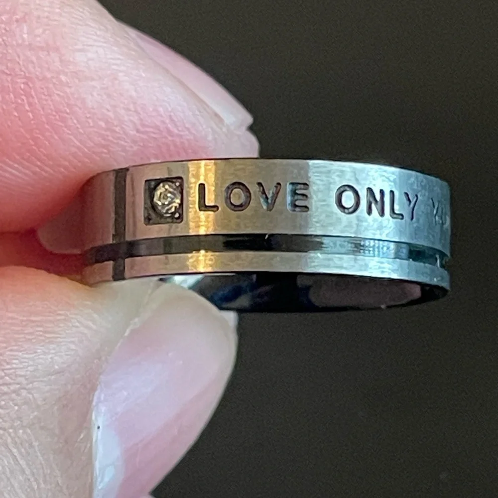 6mm Love Only You CZ men ring size 7 - Picture 5 of 9